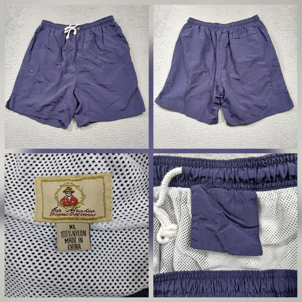 Joe Marlin Swim Trunks Mens XL Purple Nylon Original Outfitters Mesh Lined 5"